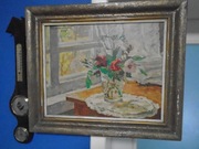 obraz oleodruk z PRL-u podpisany