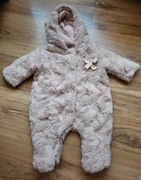 TU Ciepły zimowy kombinezon pajacyk Miś 3-6msc 62-68cm