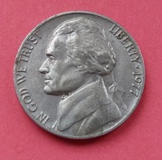USA 5 centów cents 1977 - Jefferson