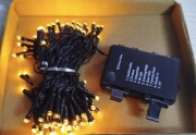 ŁANCUCH SWIETLNY LED LIGHT CHAINS 100 LED ŚWIATŁO   CIEPŁE 
