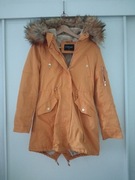 Kurtka zimowa z futrem musztardowa S'WEST rozmiar S