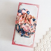 Kartka, ręcznie robiona, urodziny, imieniny