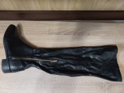 Czarne kozaki damskie Stradivarius rozmiar 38 – zamek, klasyczne