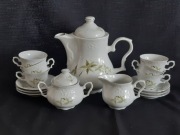 Serwis kawowy 6 os. Porcelana Karolina vintage retro  PRL 