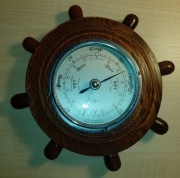 ZABYTKOWY ANGIELSKI BAROMETR W DREWNE