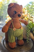 MIŚ SZYDEŁKOWY RĘKODZIEŁKO MASKOTKA "ANTONI" HANDMADE MISIU 