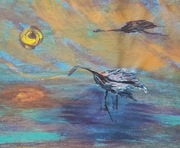 "Wtorek na mokradłach w marcu" oryg., sygn. obraz akryl. z cert.