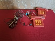 Stare telefony zabawkowe czerwone prl uszkodzone