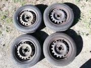 4 koła corsa vectra combo astra felgi stal 13"4x100 opony letnie 165/70 4mm