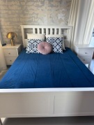 Łóżko Hemnes IKEA 140X200 +listwy, lite drewno