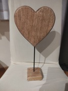 serce na stojaku drewiane