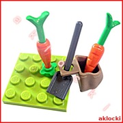 LEGO 3031 PŁYTKA 92590 PLECAK 3837 ŁOPATA 33172+33183 MARCHEWKA