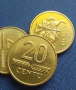 Moneta Litwa 20 centów 1998