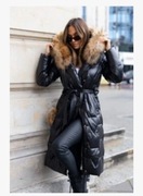 LIZA bruce płaszcz  parka jenot futro