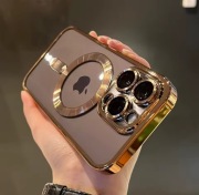 NOWE etui iPhone 14 złote magnetyczne MagSafe