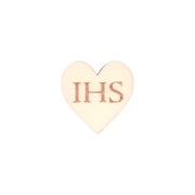 KS3 Serduszko z napisem IHS 4 sztuki