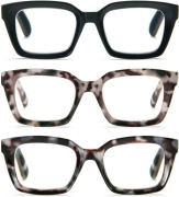 Zestaw 3 par Okulary do Czytania +2.5 Filtr Blue Light Komputerowe Etui