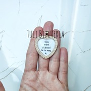 Medalion zawieszka do bukietu ślubnego ze zdjęciem tekstem marynarki ślub