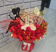 Bukiet z róż mydlanych i zdrapek 