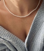 naszyjnik wisiorek łańcuszek elegancki delikatny koraliki choker