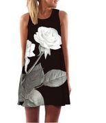 LuźnaTunika Mini Sukienka  RÓŻA  Trapezowa XXL