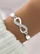 Bransoletka INFINITY Mesh – Cyrkonie AAA – Srebrny Blask + Woreczek