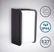 Lampa zewnętrzna kinkiet ip44 elewacyjny 1xe27, żarówka gratis