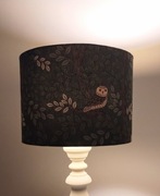 Abażur z tkaniny "sowy" 25cm x 19cm