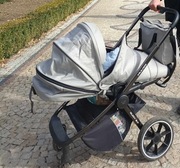 Muuvo Quick 3.0 XL spacerówka+gondola 2w1 Black Chrome Steel Grey 