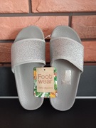 Klapki dziewczęce roz. 32/33 szare