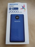 NOWY Powerbank ADATA P20000QCD 20000mAh Szybkie Ładowanie QC 3.0 PD