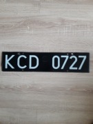 Tablica rejestracyjna kolekcjonerska czarna PRL