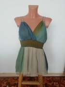 Bluzka jedwabna na ramiączkach r. 38