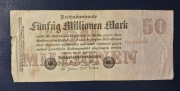 50 milionów marek 1923 - Niemcy - inflacja