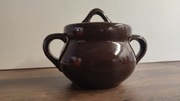 Ceramiczny garnek, kamionka na smalec