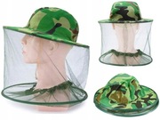 Kapelusz wędkarski z moskitierą na owady ochrony