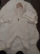 Kombinezon h&m r.56 miś + czapeczka