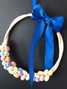 Wianek wielkanocny-wiosenny handmade -wiklina