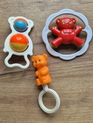 Zabawki PRL grzechotka miś gumiak gryzak retro