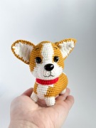 Maskotka Corgi na szydełku handmade amigurumi