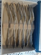 Łyżeczki widelczyki stal nierdzewna 4 sztuki PRL vintage