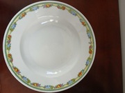 Przedwojenny Ćmielów talerz głęboki zdobienie 744