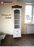 Słupek 50` Witrynka Biała Dąb Korona Rustikal Natura Producent BEKAS Meble