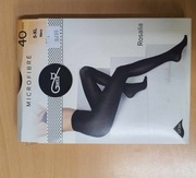 RAJSTOPY Z MIKROFIBRY, GATTA CZARNE 40 DEN, ROZMIAR XL