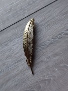 Spinka do włosów złote pióro nowa