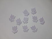 Scrapki tulipan 10 szt. 19x22mm biały z odcieniem fioletowego gram 160 g/m2