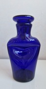 Wazon butla "gnieciona" z przykrywką kobaltowa