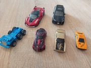 Zestaw resoraków – 7 samochodzików – metalowe – używane (B90)