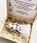 Pudełko drewniane pamiątka Aniołek 1