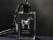 American Paint Horse brelok sześcienny ŚWIECĄCY Koń